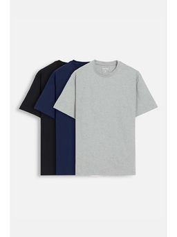 Snitch - Multi-Color Solid Half Sleeves Regular Casual T-Shirt (Pack Of 3)