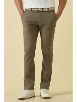 Allen Solly - Men Khaki Solid Casual Trouser