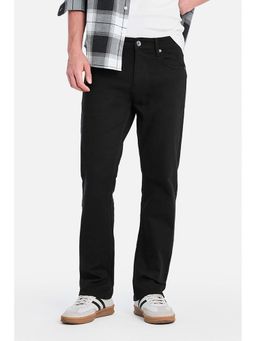 Snitch - Black Denim Straight Casual Jeans for Men