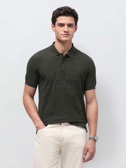 U.S. Polo Assn. Denim Co. - Men's Green Brand Applique Slim Fit Polo Shirt