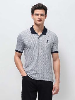 U.S. POLO ASSN. - Men's Printed Slim Fit Polo Shirt