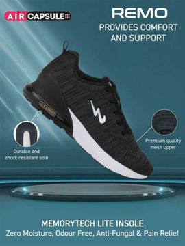 Buy Campus Remo Black Running Shoes For 