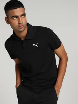 Puma - Essentials Men Black Polo T-shirt