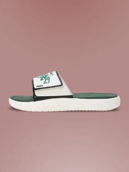 Puma - Softride Slide Super Mens Green Sliders (UK 3)