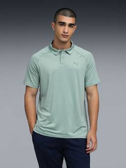 Puma - Train All Day Essential Men Green Slim Fit Polo T-Shirt