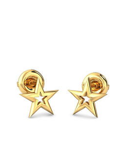 Candere by Kalyan Jewellers - 18K BIS Hallmark Yellow Gold Earrings