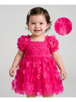 Mark & Mia - Pink Self Design Regular Dress