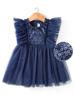 Mark & Mia - Navy Blue Embroidered Regular Dress