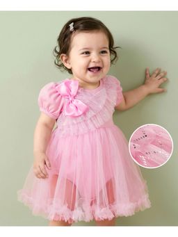 Mark & Mia - Pink Self Design Regular Dress