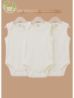 Cot & Candy - Off White Solid Regular Bodysuit