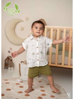Cot & Candy - Multi-Color Printed Regular Shirt with Shorts