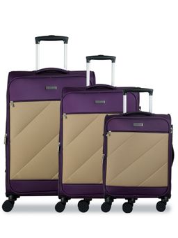 CARRIALL - Slash Purple Large, Medium and Small Luggage Bag (Set of 3)