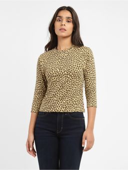 Levi's - Womens Beige Crew Neck Top
