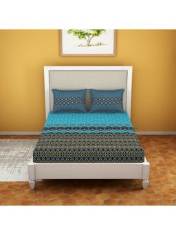 Welspun - 100% COTTON Fitted Bedsheet SOFT FEEL SKIN SAFE FESTIVE