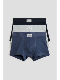 H&M - Boys Blue 3-Pack Cotton Trunks