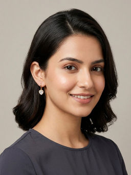 RACHIVA - 18K Gold Plated Emerald Teardrop Cz Bezel Drop Huggie Earrings