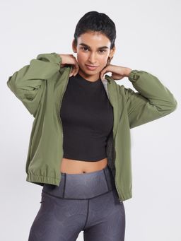 Nykd by Nykaa - Light Wt Jacket With Contrast Lining NYK308 Olive