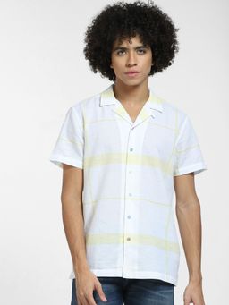 Jack & Jones - White Check Full Sleeves Shirt