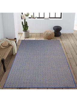 Saral Home - Modern Jute n Cotton Made Floor Carpet- 6X9ft (180X270 cm), Blue