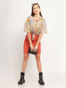 Zink London - Womens Multi-color Printed T-shirt