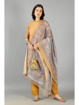 Barara Ethnic - Mustard Printed Straight Kurta Set with Dupatta