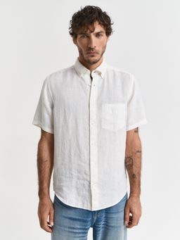 GANT - Men White Pure Linen Shirt