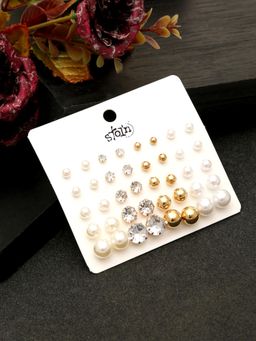 Stol'N - Women Multi-Color Stones Alloy Earrings (Pack of 20)