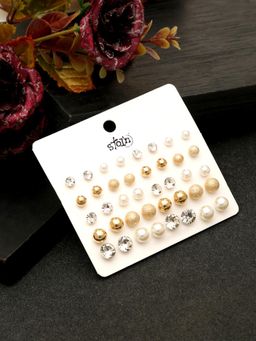 Stol'N - Women Multi-Color Stones Alloy Earrings (Pack of 20)