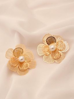 Stol'N - Women White Pearl Alloy 1 Pair Of Earrings