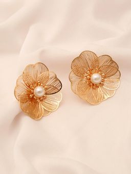 Stol'N - Women White Pearl Alloy 1 Pair Of Earrings