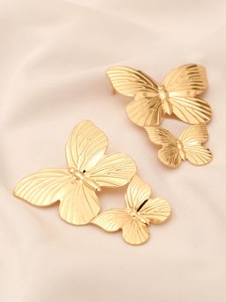 Stol'N - Women Gold Statement Alloy 1 Pair Of Earrings