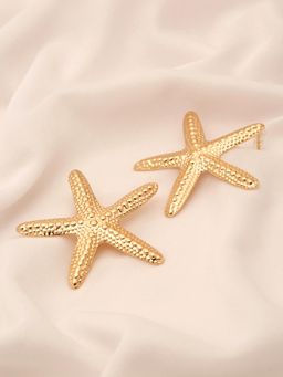 Stol'N - Women Gold Statement Alloy 1 Pair Of Earrings