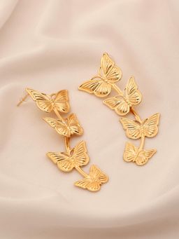 Stol'N - Women Gold Statement Alloy 1 Pair Of Earrings