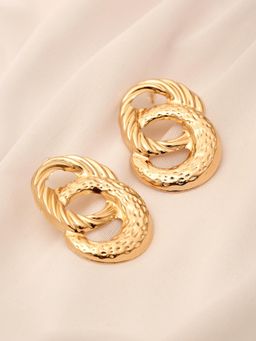Stol'N - Women Gold Statement Alloy 1 Pair Of Earrings