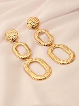 Stol'N - Women Gold Statement Alloy 1 Pair Of Earrings