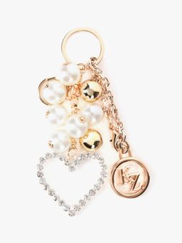 Kazo - Gold Olyn Bead Heart Bag Charm
