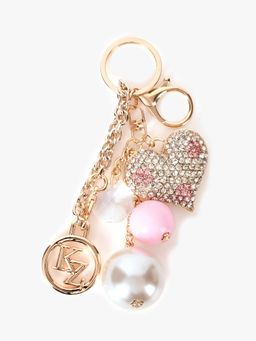 Kazo - Off White Crita Studded Heart Bag Charm