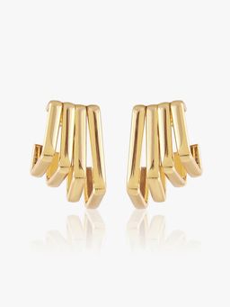 Kazo - Gold Strata Hoop Earrings