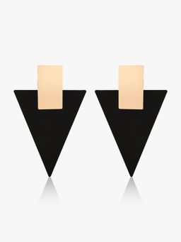 Kazo - Black Bold Aura Statement Earrings
