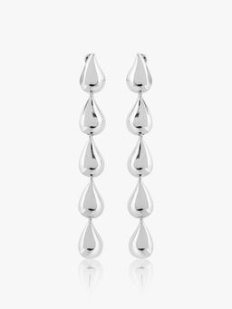 Kazo - Silver Driplet Tear Drop Earrings