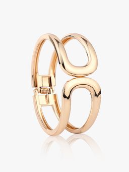 Kazo - Gold Solen Open-Link Cuff Bracelet