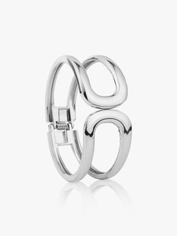 Kazo - Silver Solen Open-Link Cuff Bracelet
