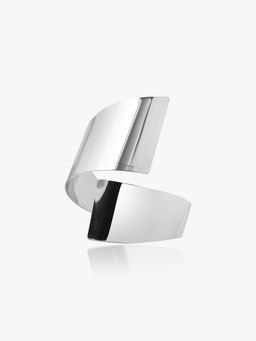 Kazo - Silver Lynor Wide Plate Cuff Bracelet
