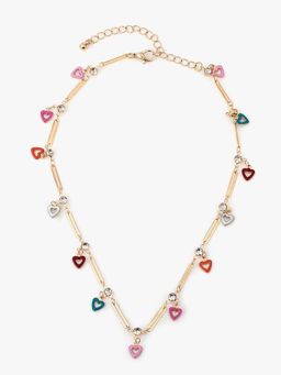 Kazo - Multi-Color Floren Heart Chain Necklace
