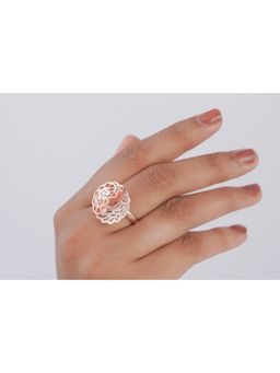 KIORAH - Women Rose Gold Sterling Silver Ring