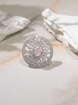 Niska - Women Pink Stones Alloy Ring