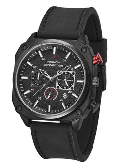 French Connection - Chronexis Mens Black Multi-Function Chronograph Analog Watch - FCB19BBL (M)