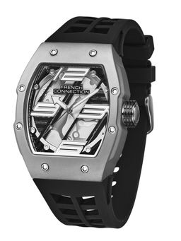 French Connection - Mens Axiom Black Rectangular Dial 3 Hands Watch - FCD4B (M)