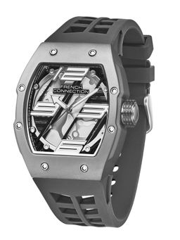 French Connection - Mens Axiom Grey Rectangular Dial 3 Hands Watch - FCD4G (M)