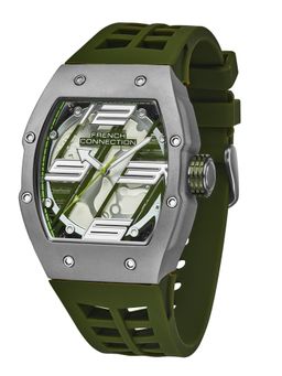 French Connection - Mens Axiom Green Rectangular Dial 3 Hands Watch - FCD4N (M)